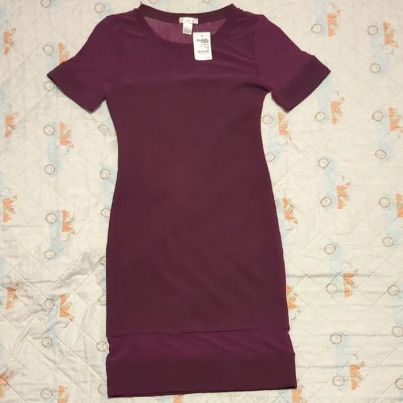 Charlotte Russe Red Bodycon Mini Dress Crew Neck - Picture 1 of 3